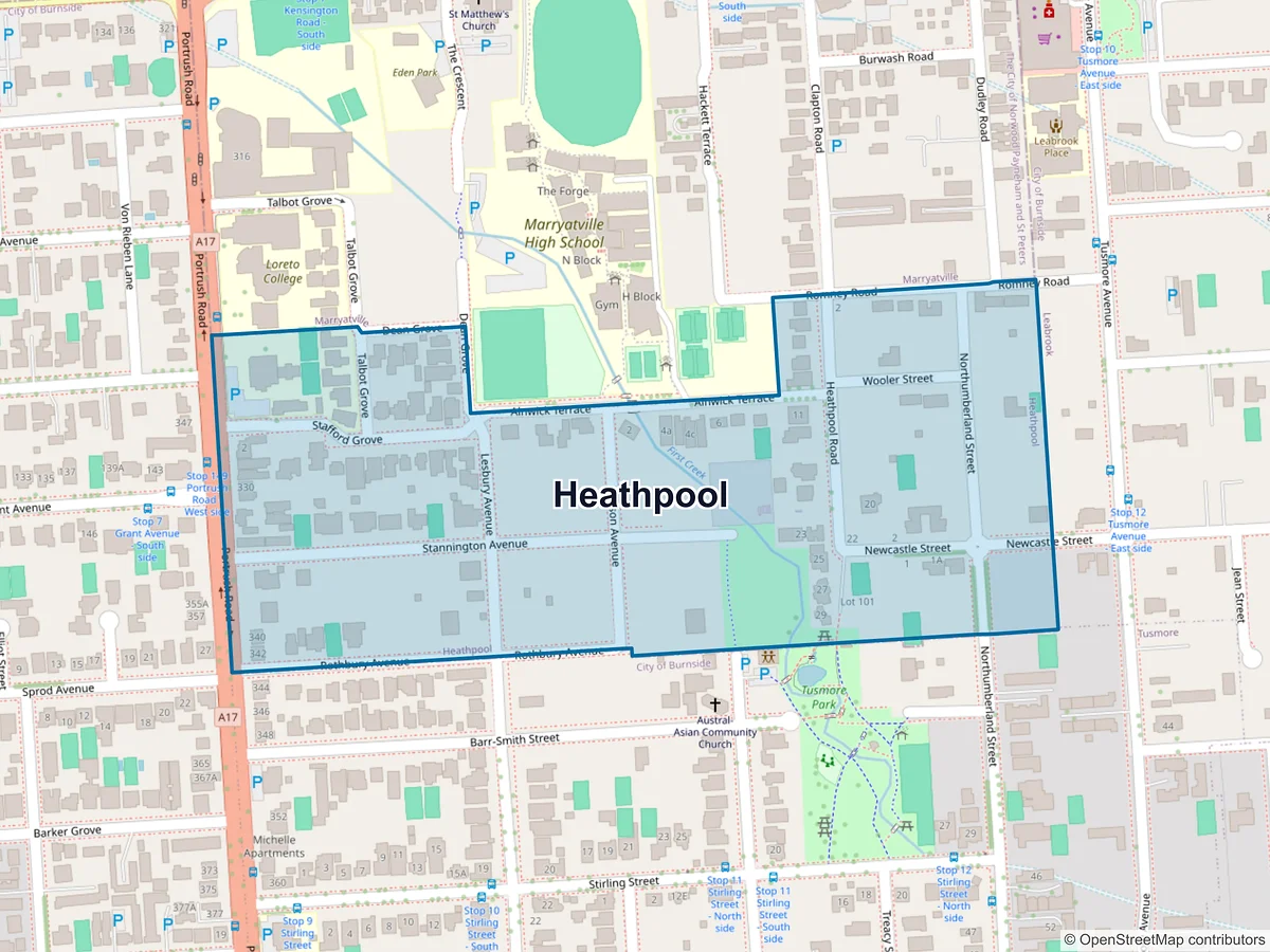 Map of Heathpool, SA, Australia