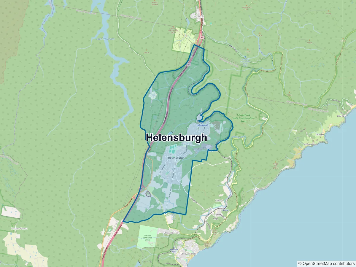Map of Helensburgh, NSW, Australia