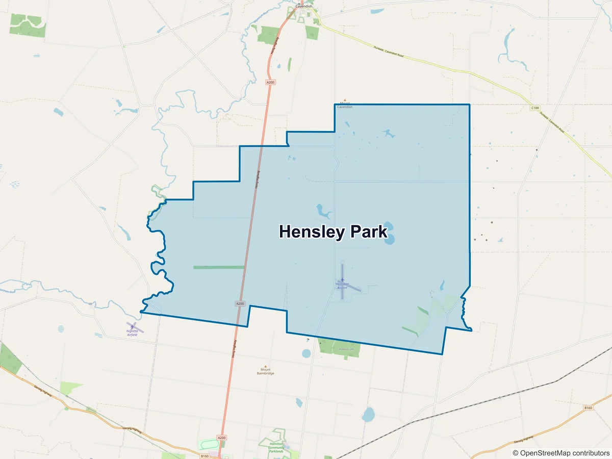 Map of Hensley Park, VIC, Australia