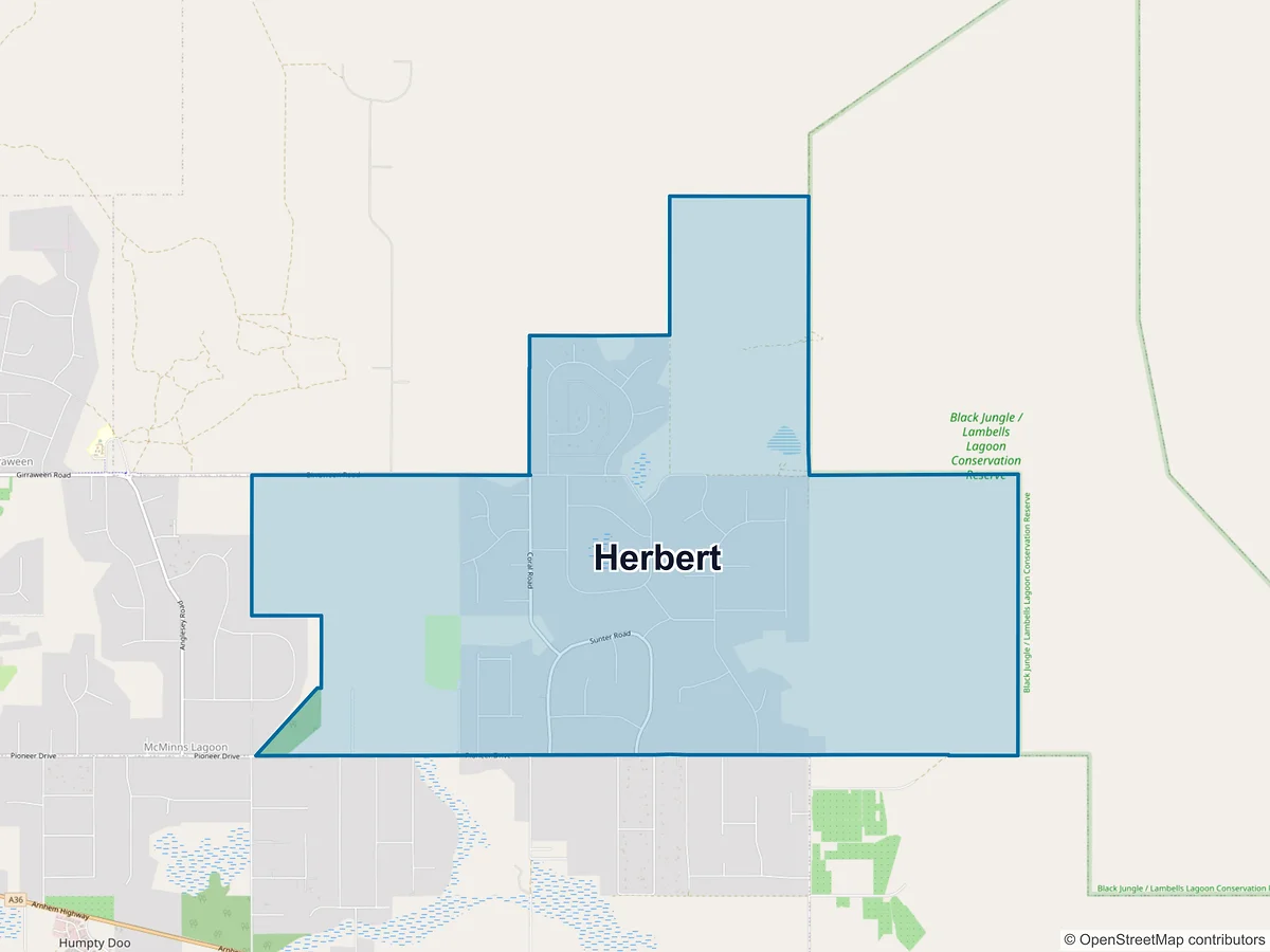 Map of Herbert, NT, Australia