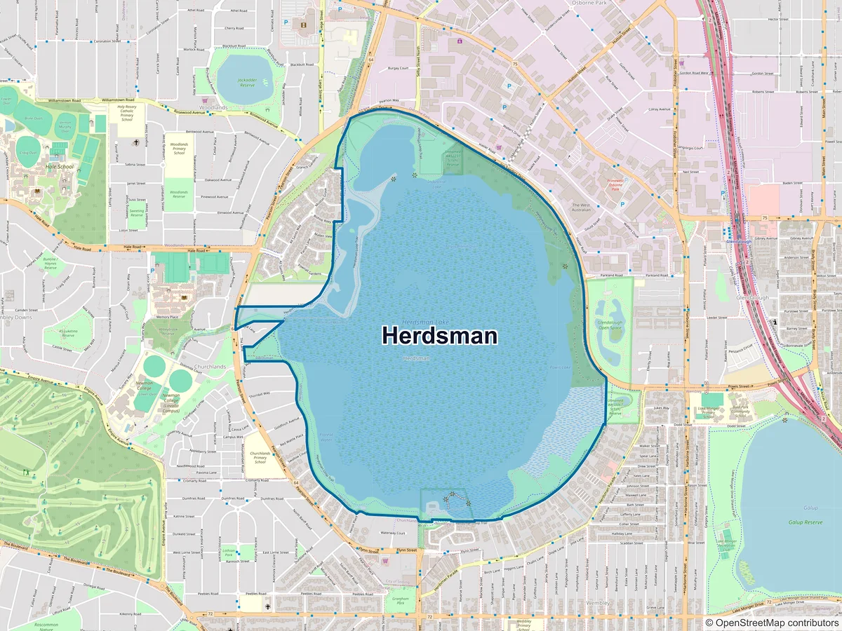 Map of Herdsman, WA, Australia