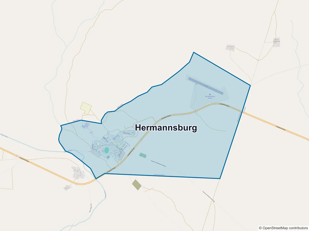 Map of Hermannsburg, NT, Australia