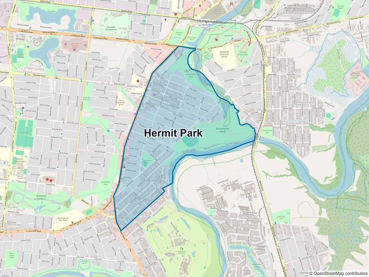 Map of Hermit Park, QLD, Australia