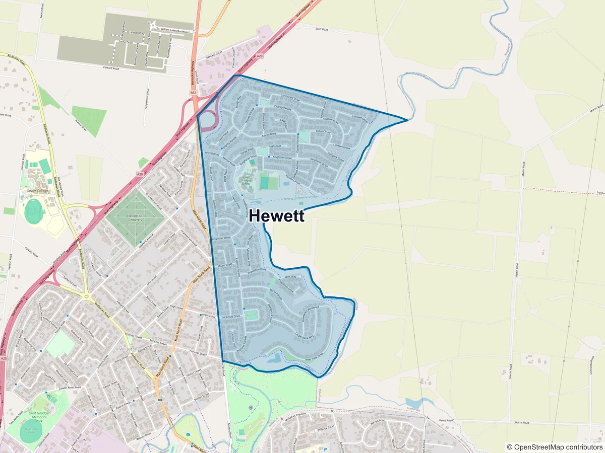Map of Hewett, SA, Australia