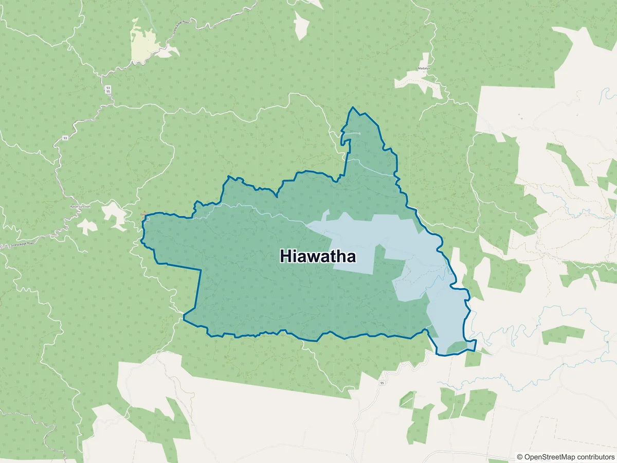Map of Hiawatha, VIC, Australia