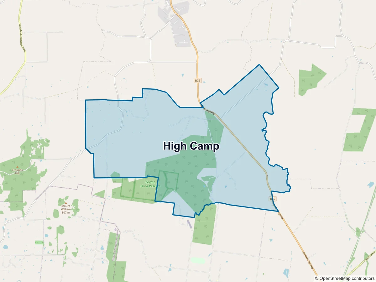 Map of High Camp, VIC, Australia