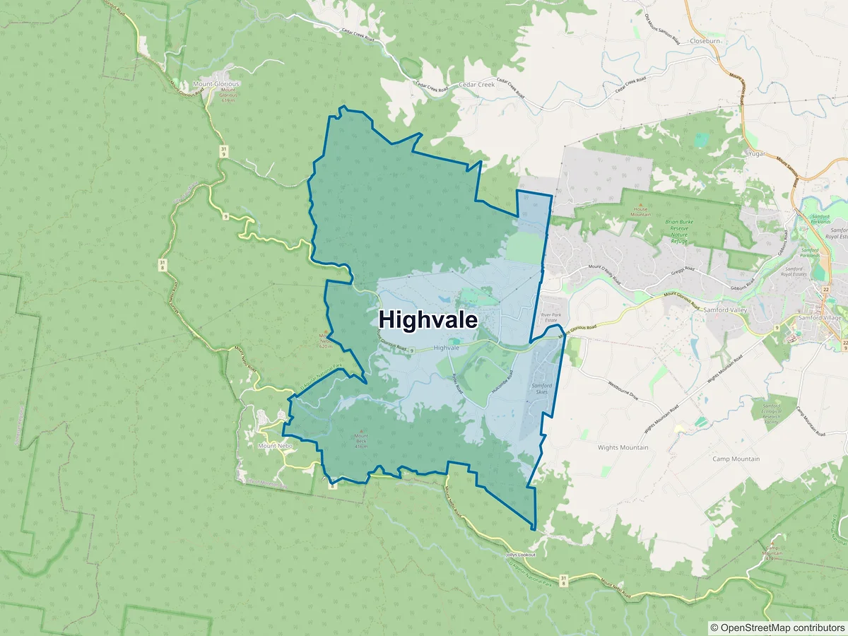 Map of Highvale, QLD, Australia