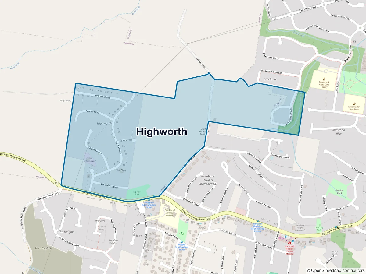 Map of Highworth, QLD, Australia