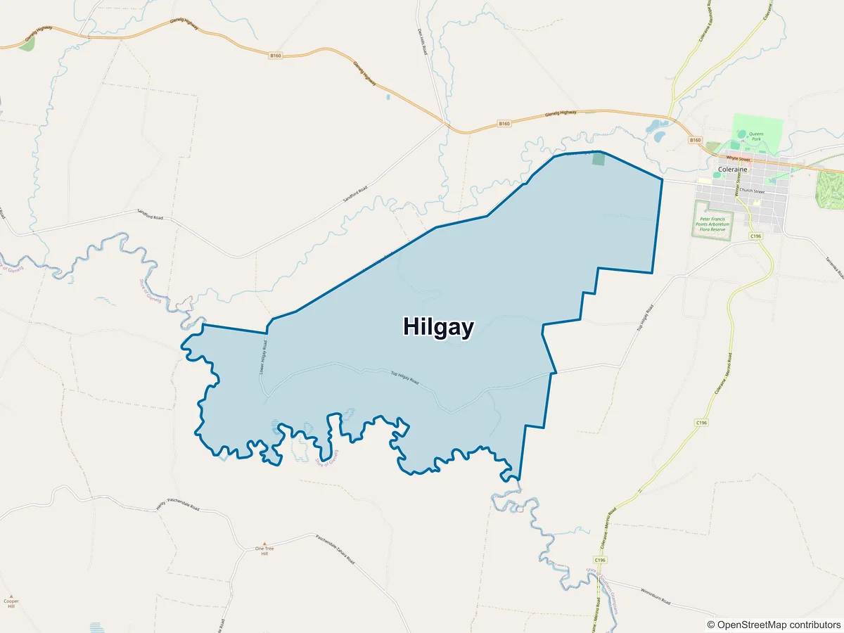 Map of Hilgay, VIC, Australia