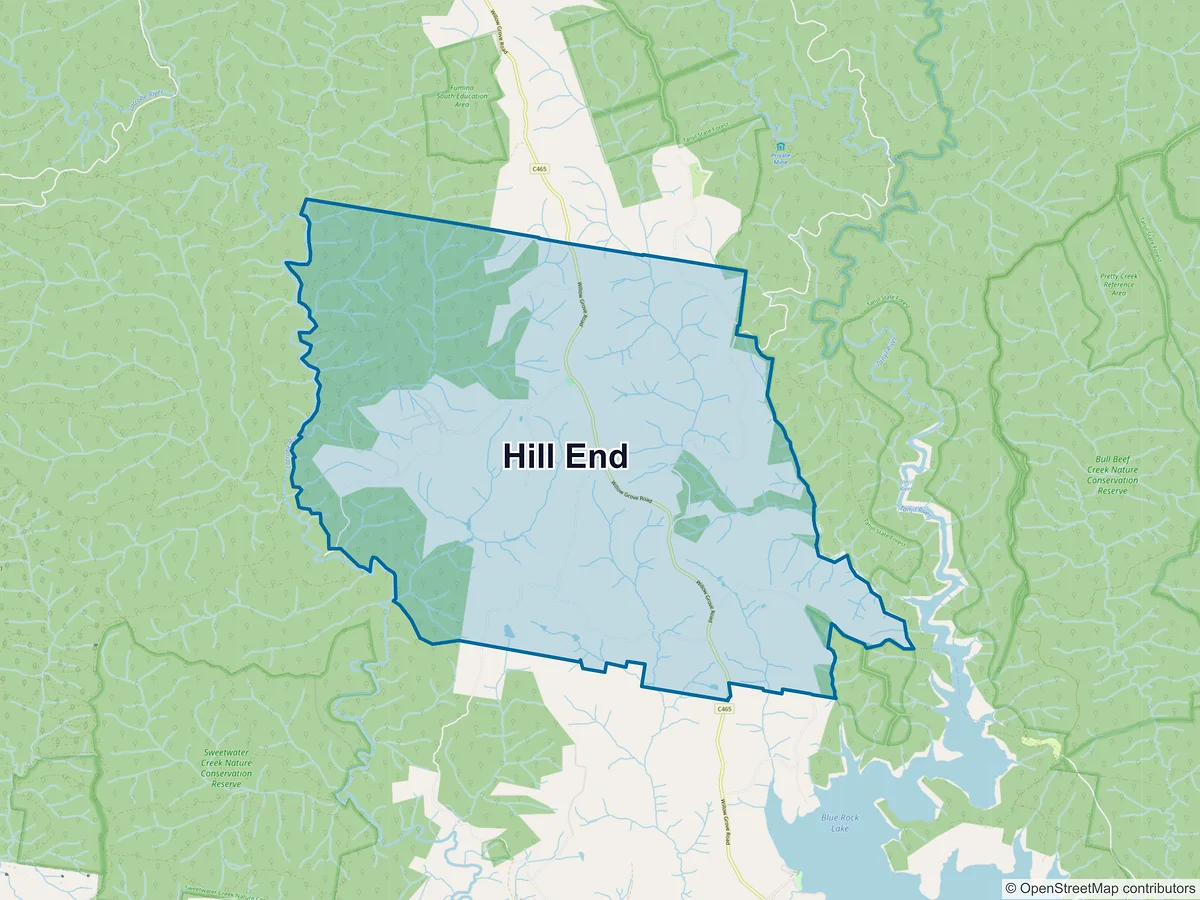 Map of Hill End, VIC, Australia