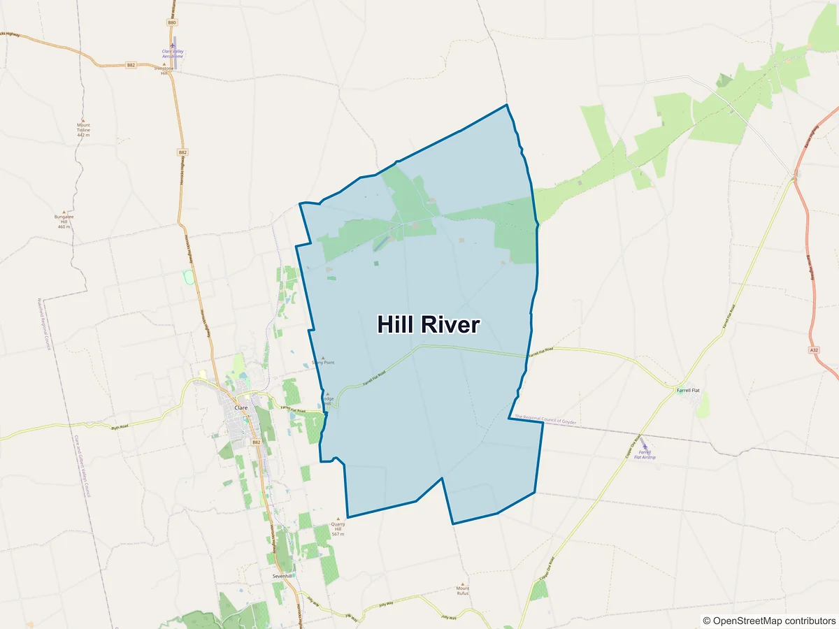 Map of Hill River, SA, Australia