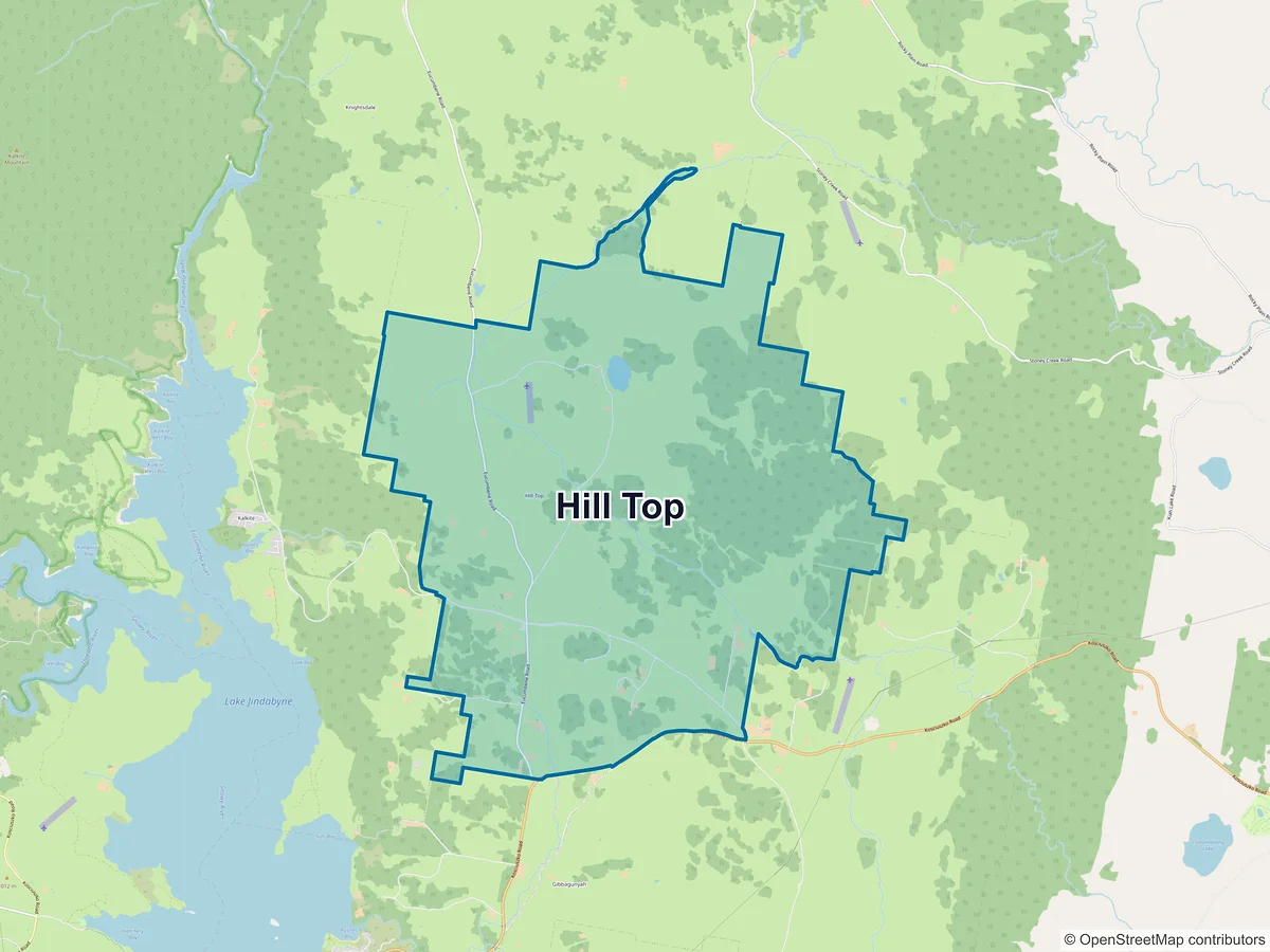 Map of Hill Top, NSW, Australia