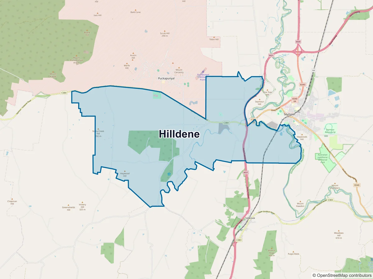Map of Hilldene, VIC, Australia