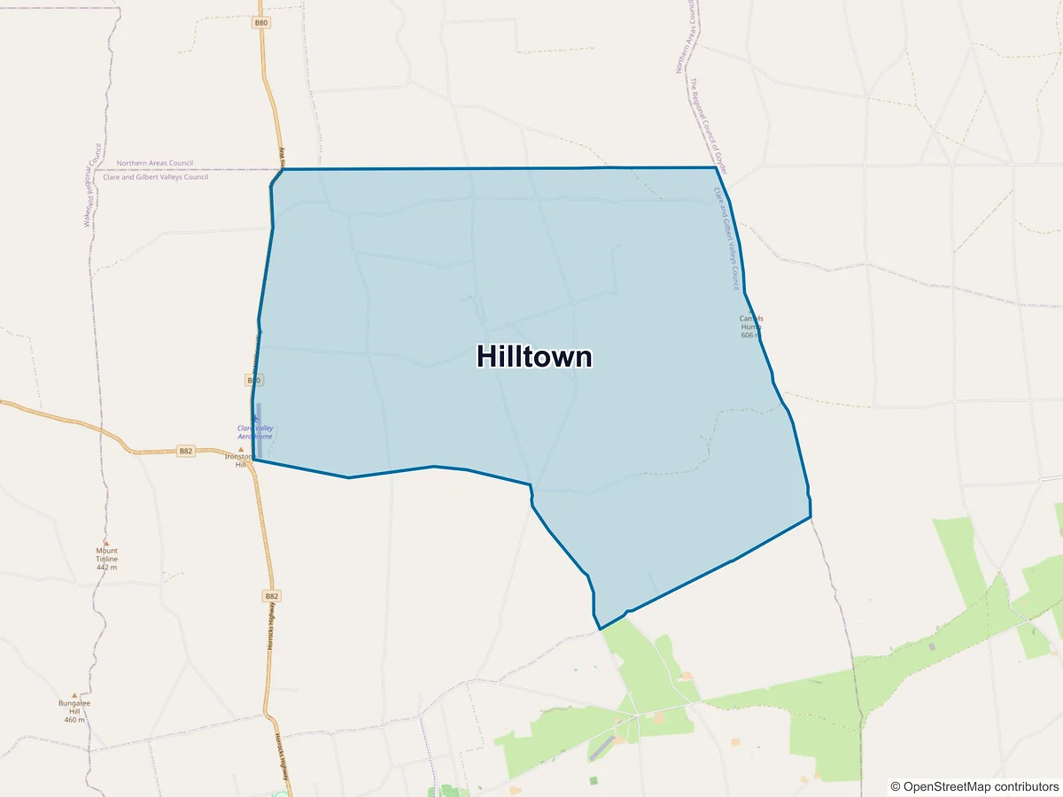 Map of Hilltown, SA, Australia