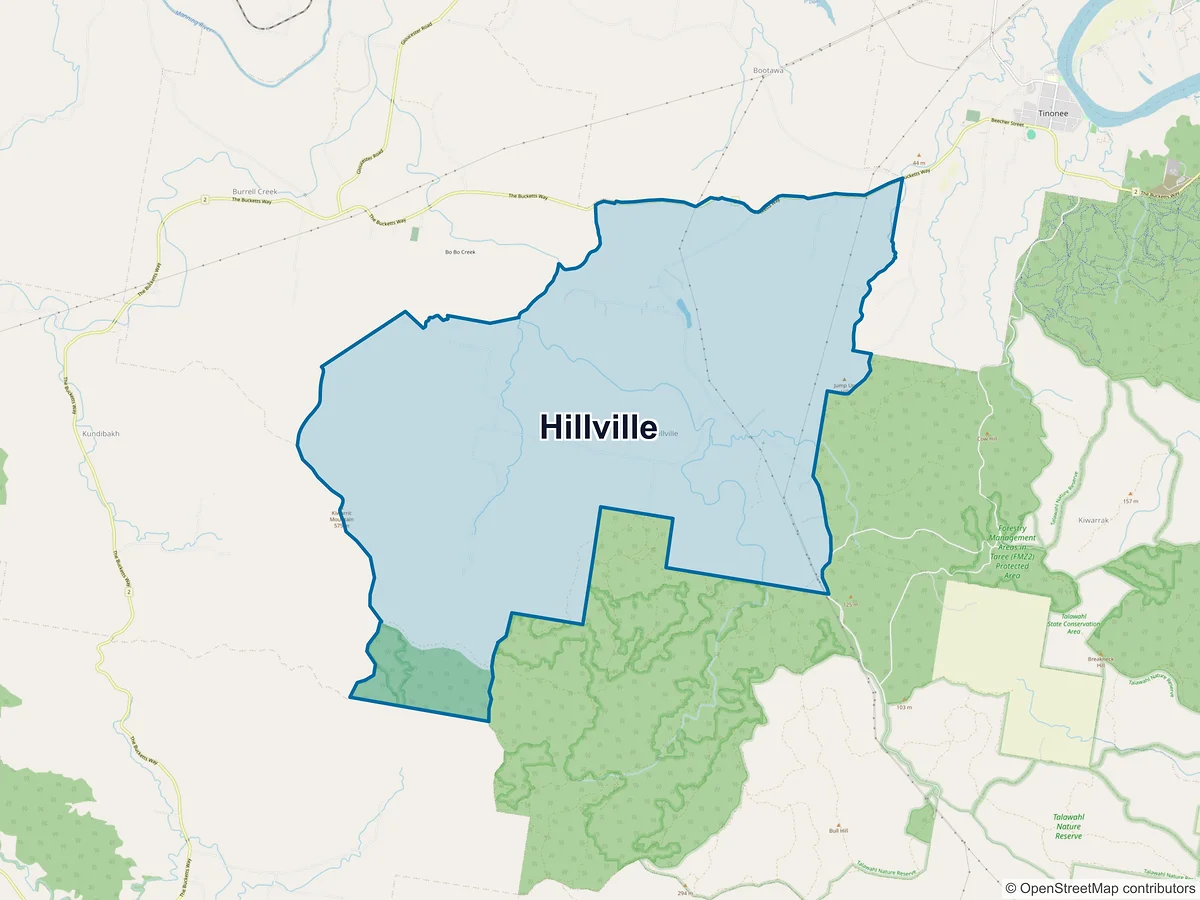 Map of Hillville, NSW, Australia