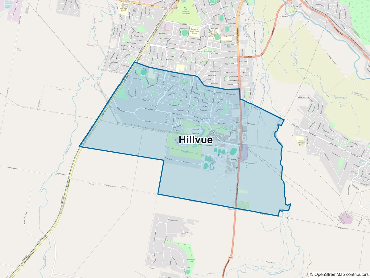 Map of Hillvue, NSW, Australia