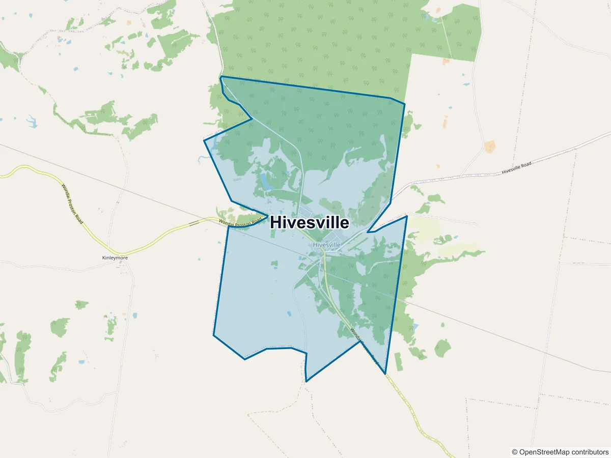 Map of Hivesville, QLD, Australia