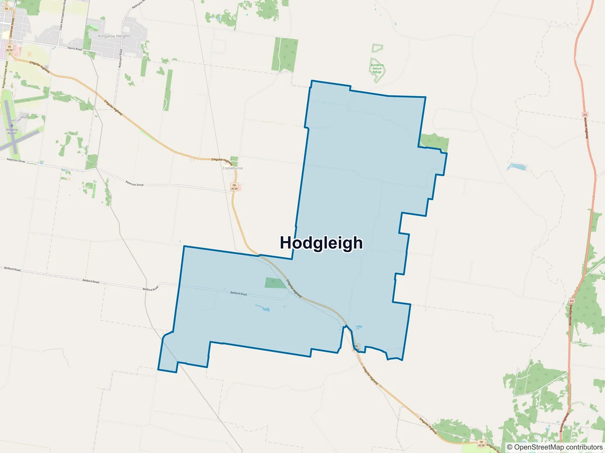 Map of Hodgleigh, QLD, Australia