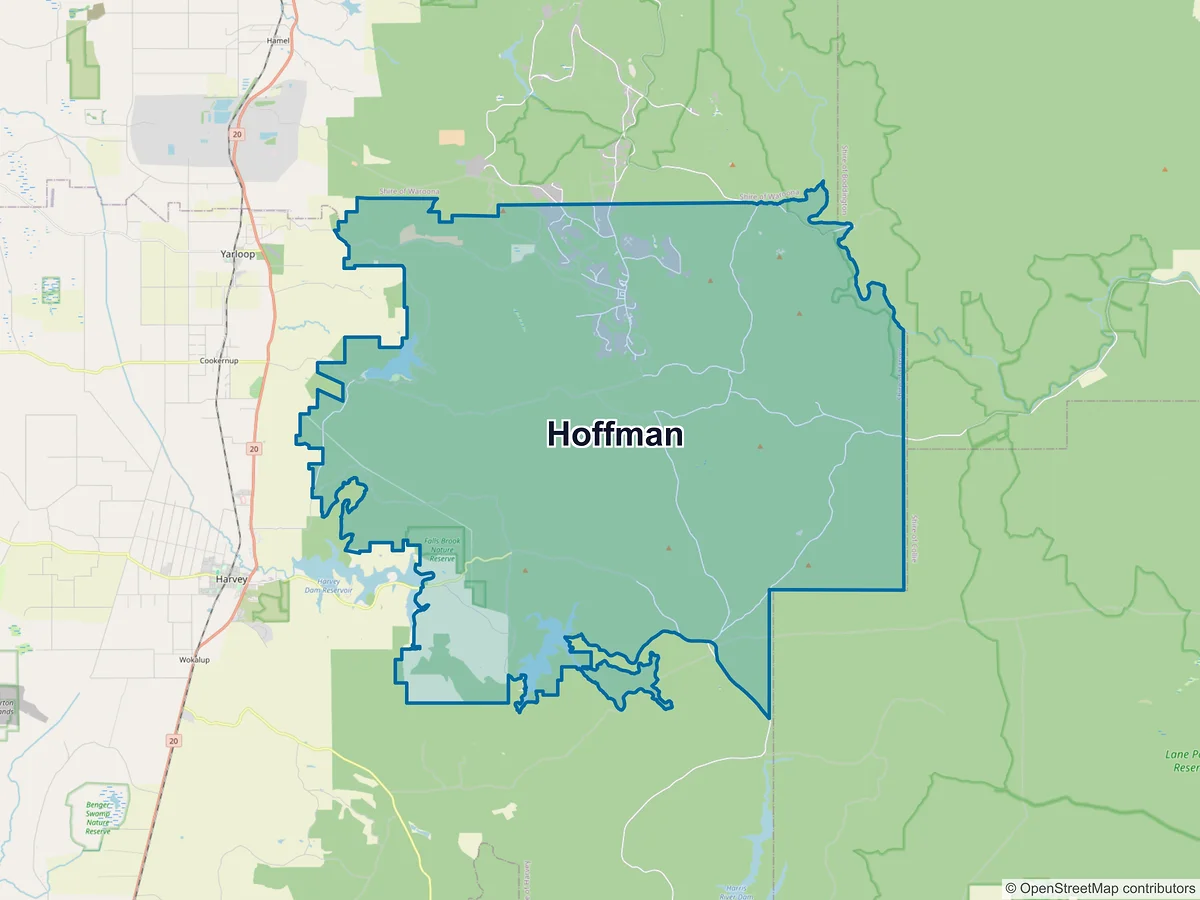 Map of Hoffman, WA, Australia