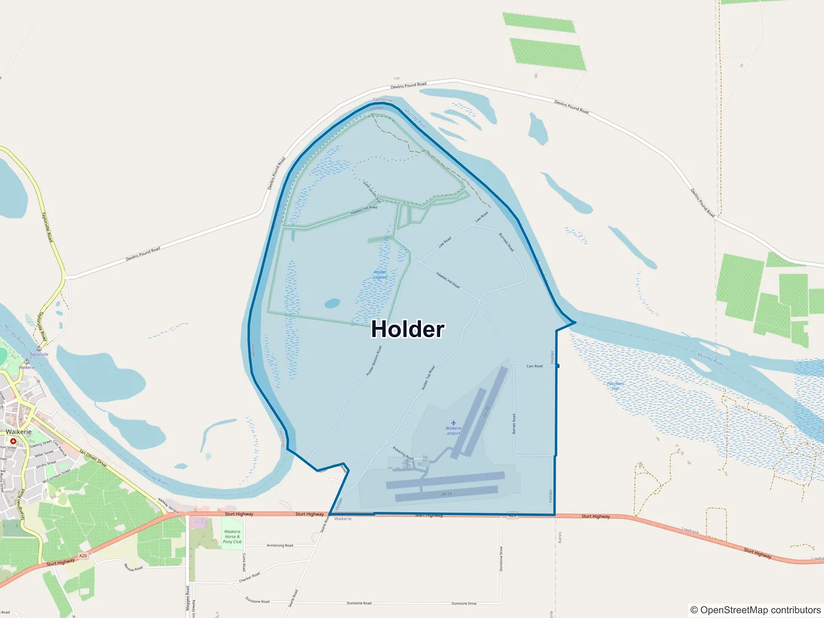 Map of Holder, SA, Australia