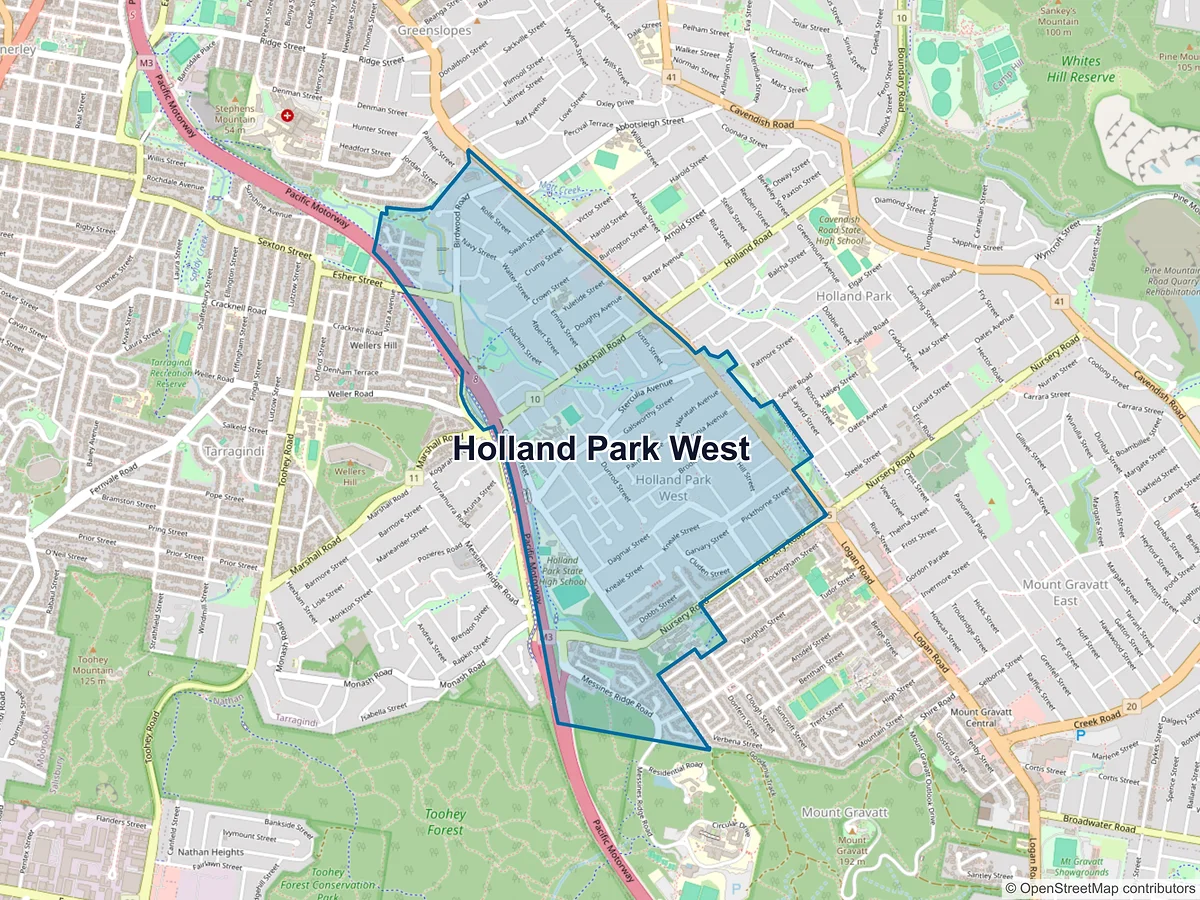 Map of Holland Park West, QLD, Australia