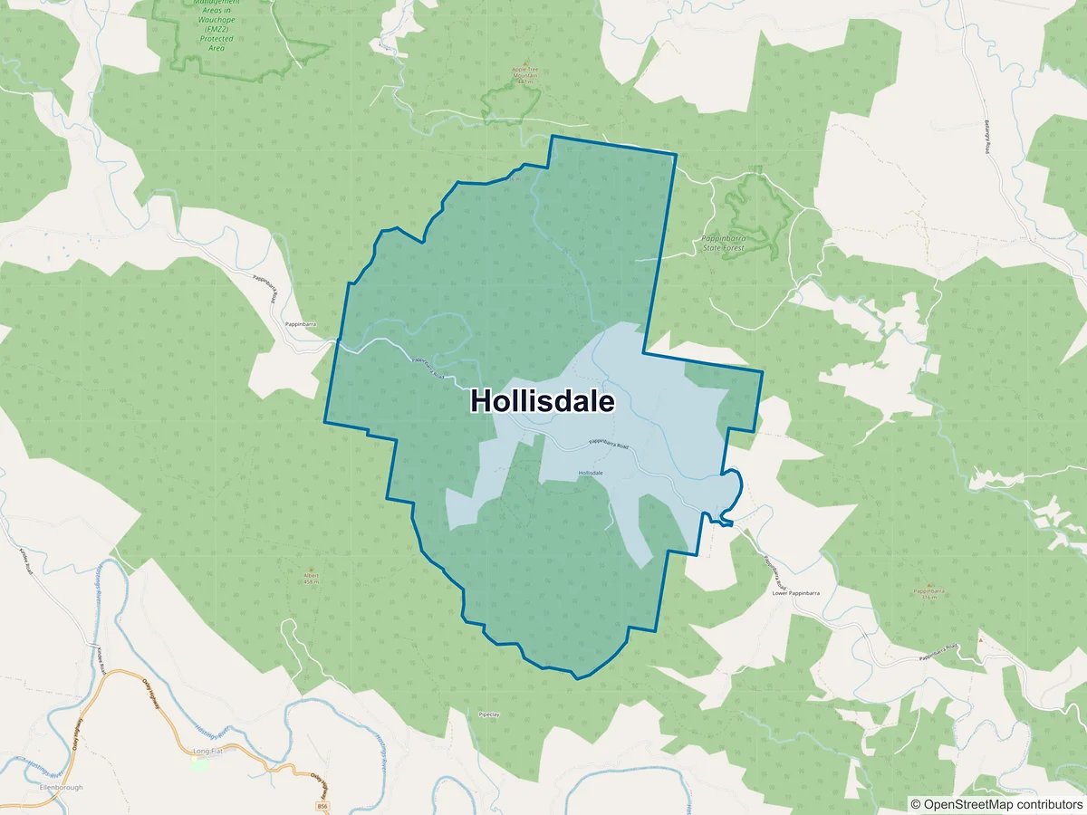 Map of Hollisdale, NSW, Australia