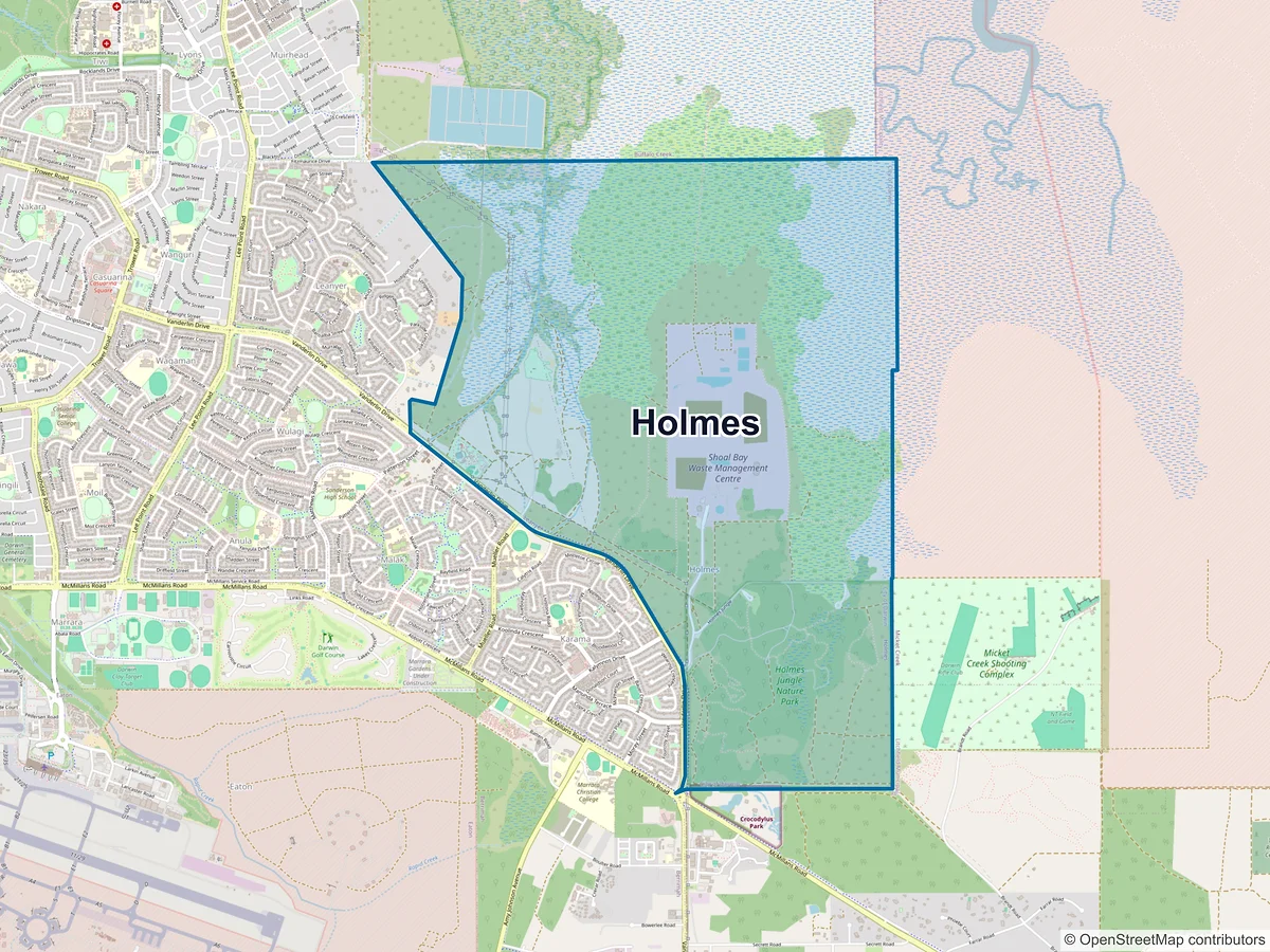 Map of Holmes, NT, Australia