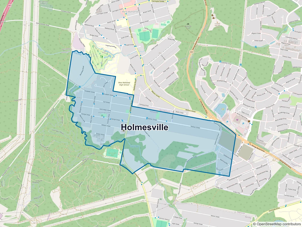 Map of Holmesville, NSW, Australia