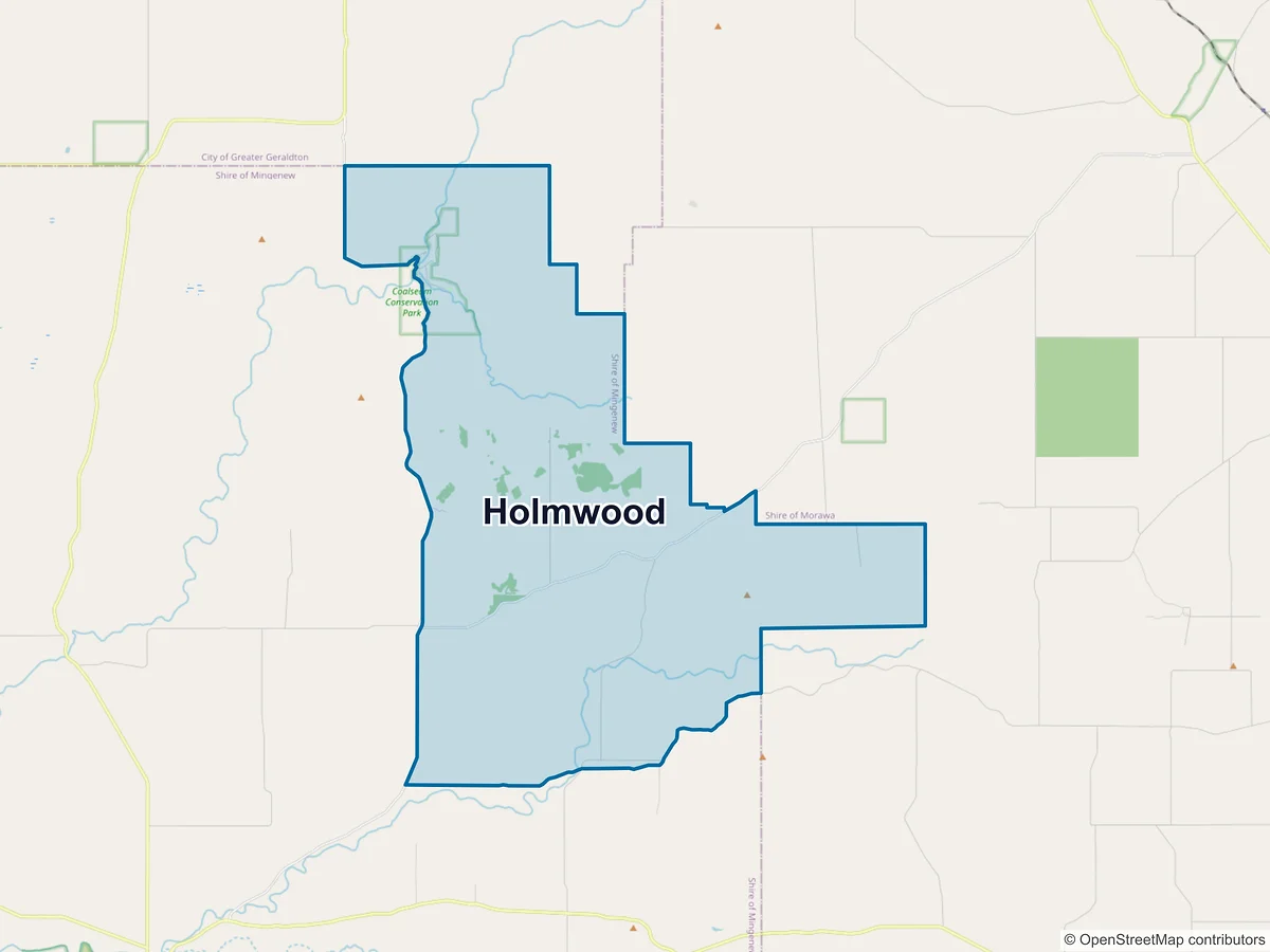 Map of Holmwood, WA, Australia