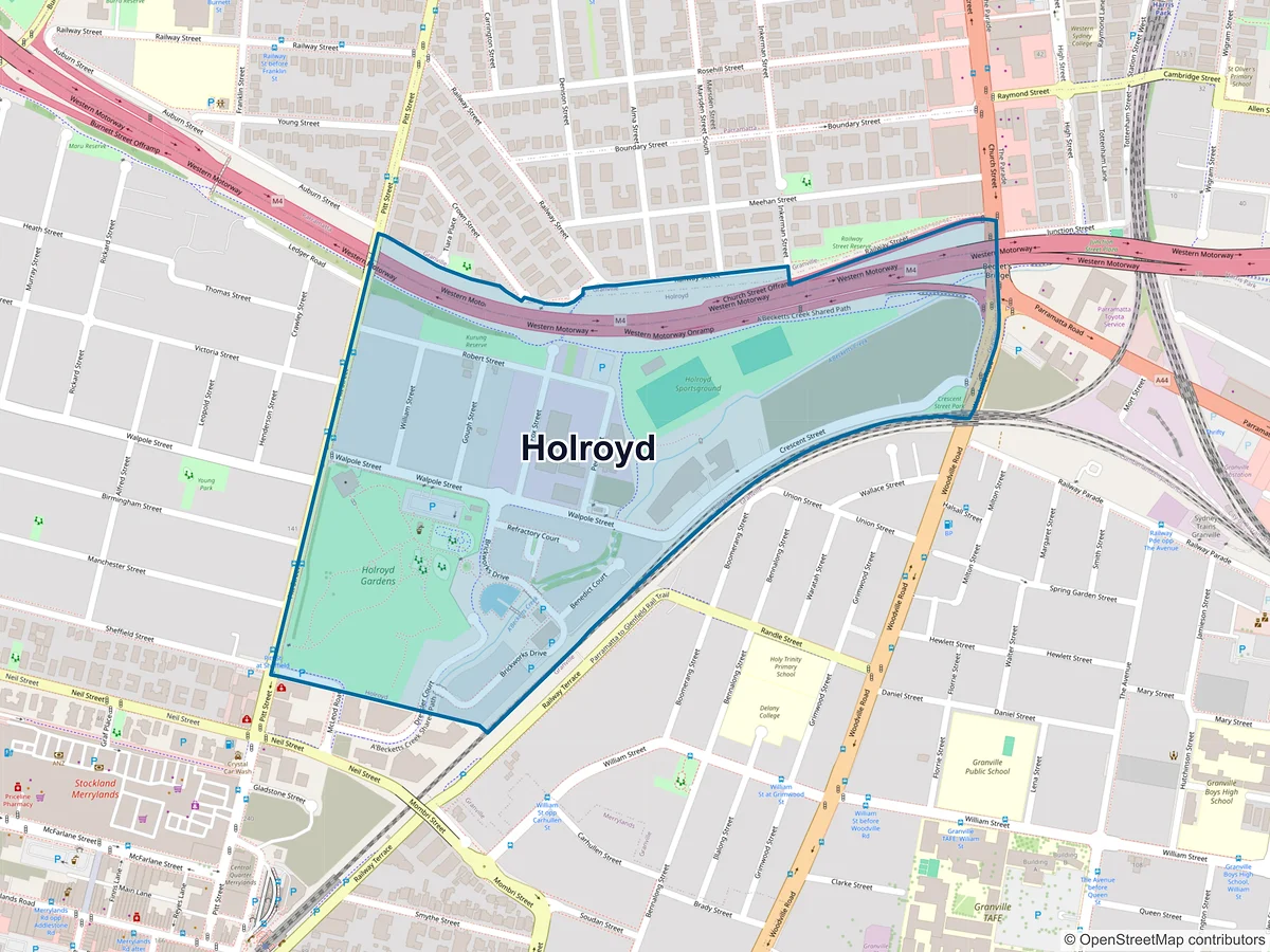 Map of Holroyd, NSW, Australia