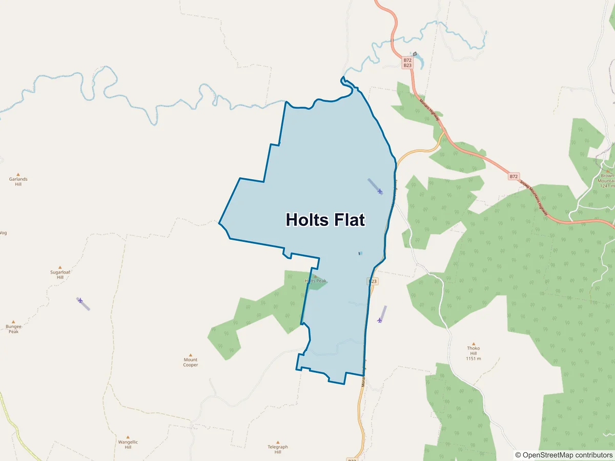 Map of Holts Flat, NSW, Australia