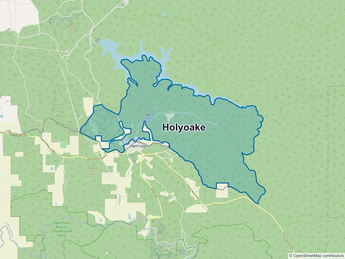 Map of Holyoake, WA, Australia