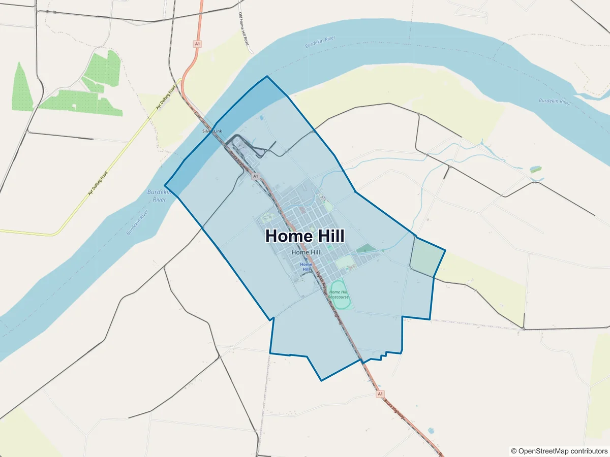 Map of Home Hill, QLD, Australia