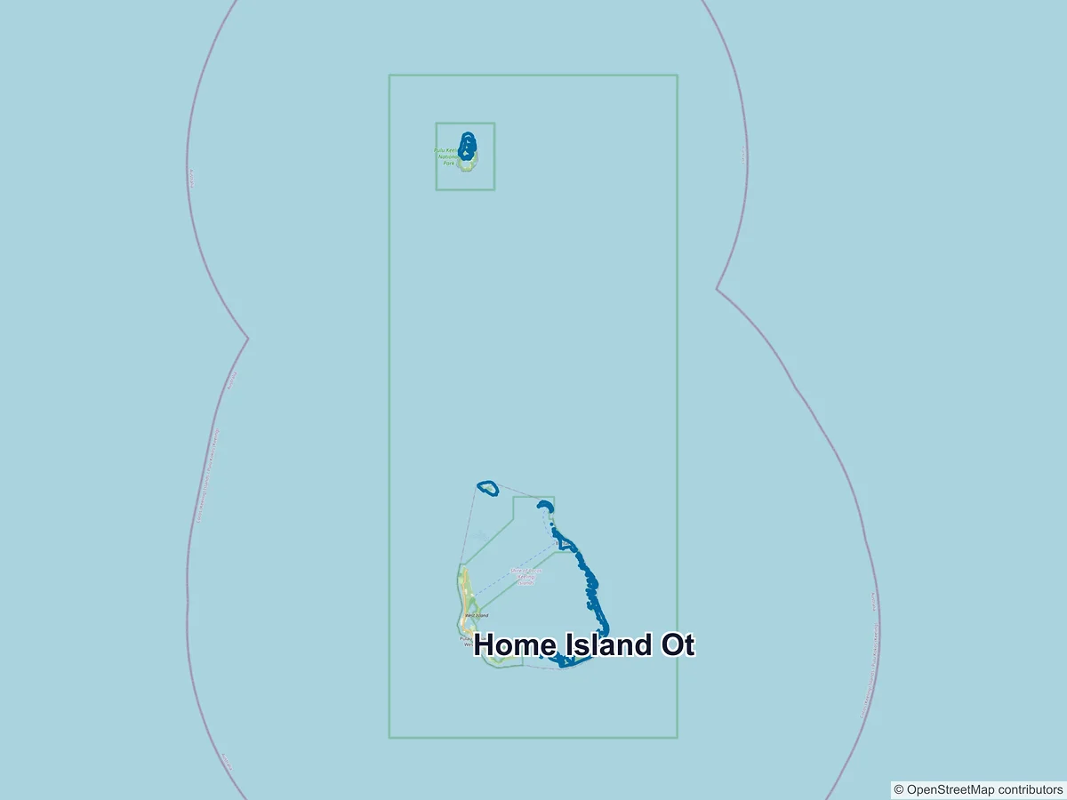 Map of Home Island, OT, Australia
