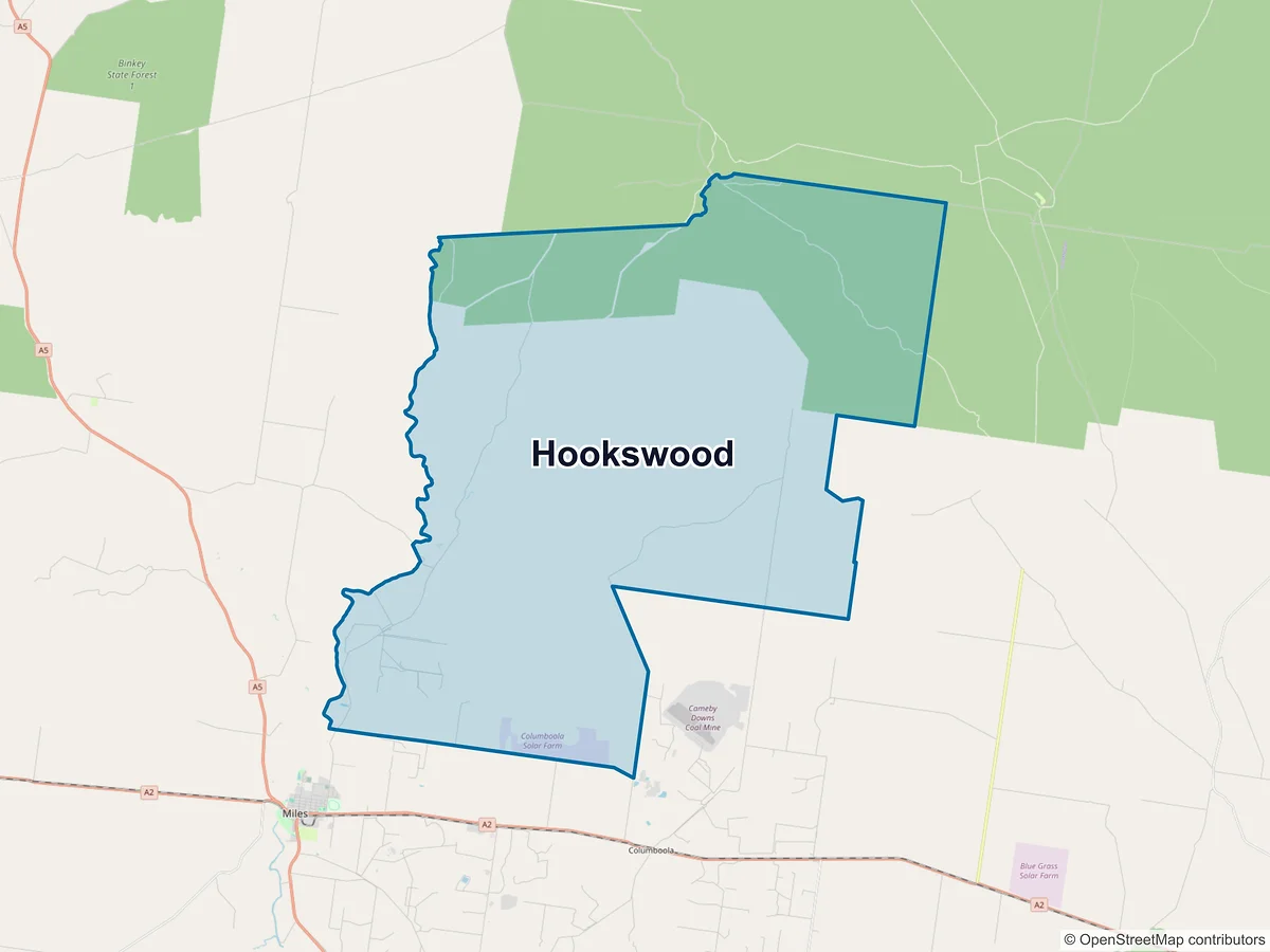 Map of Hookswood, QLD, Australia