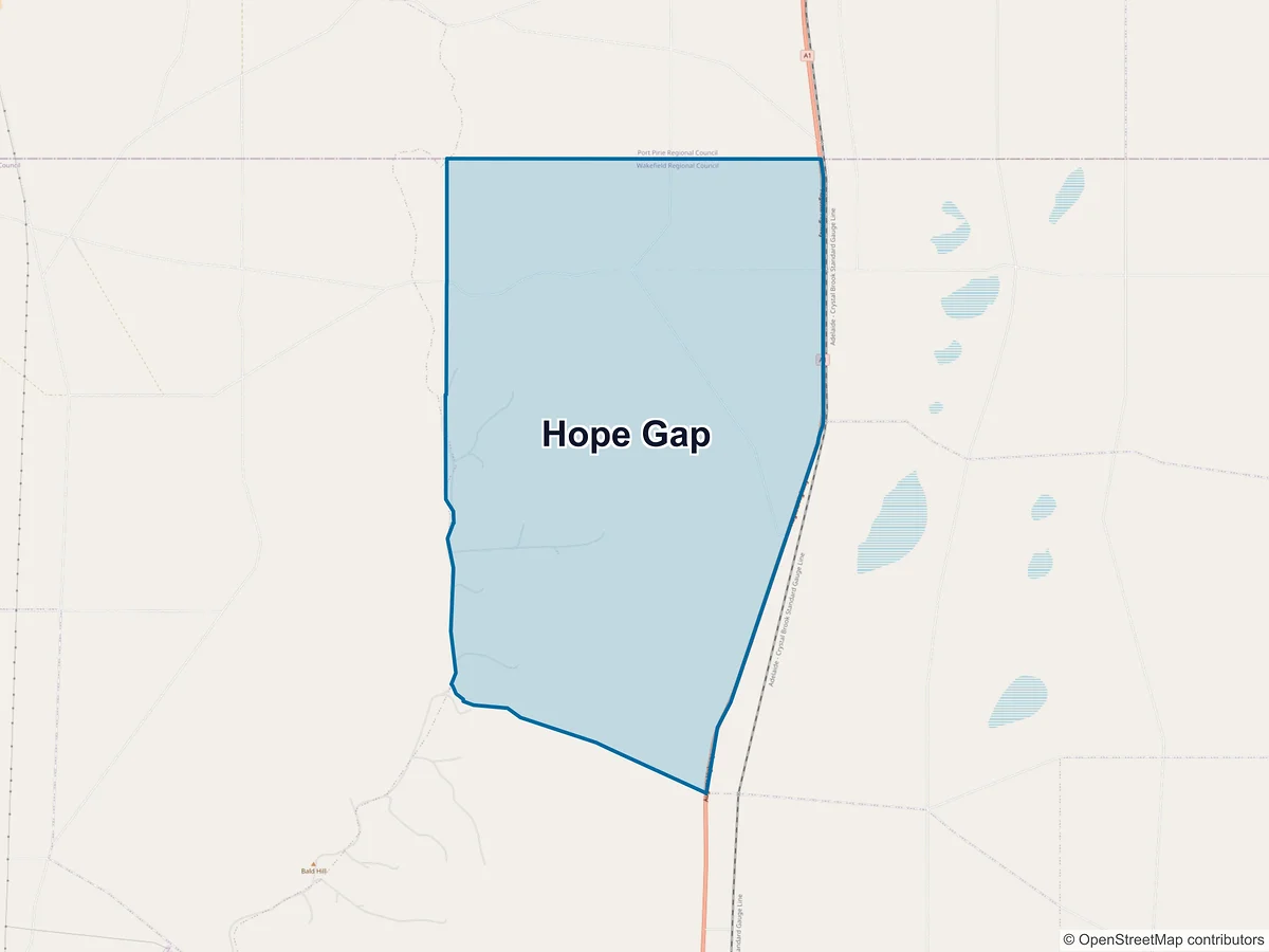 Map of Hope Gap, SA, Australia