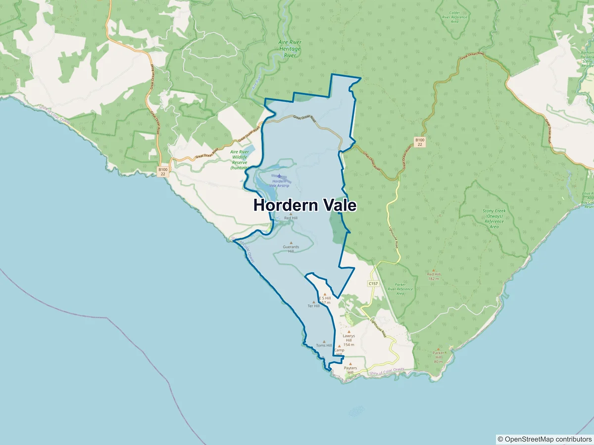 Map of Hordern Vale, VIC, Australia