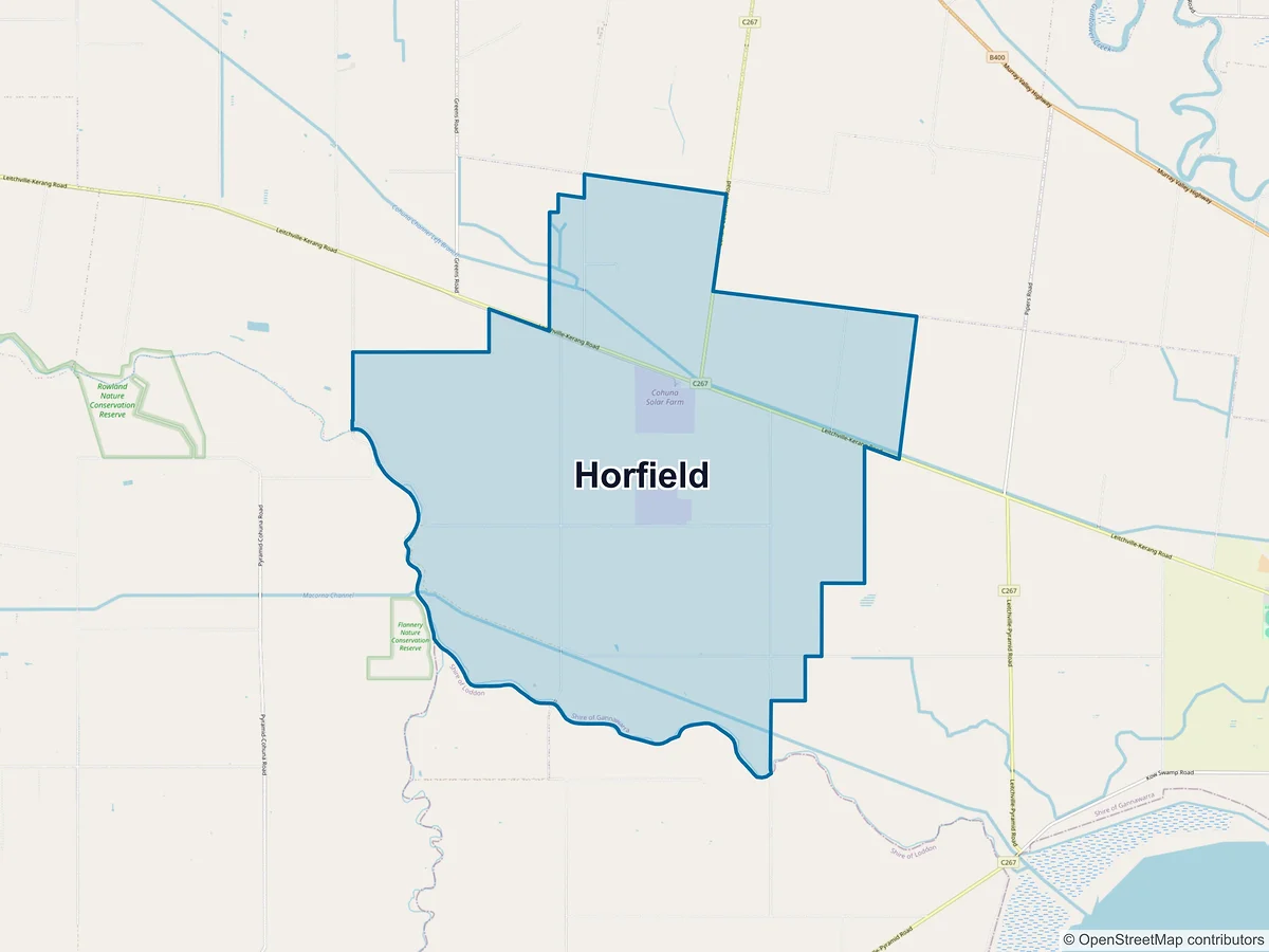 Map of Horfield, VIC, Australia