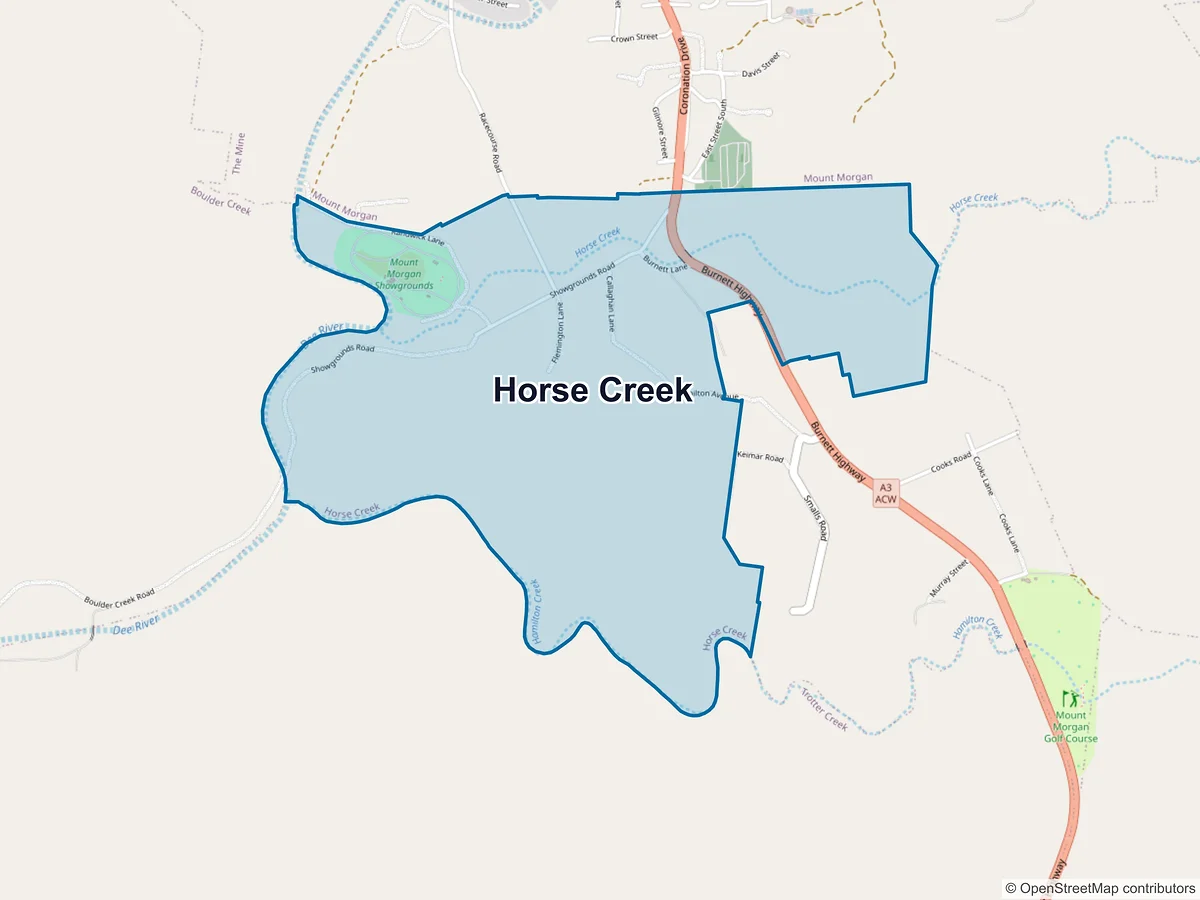 Map of Horse Creek, QLD, Australia
