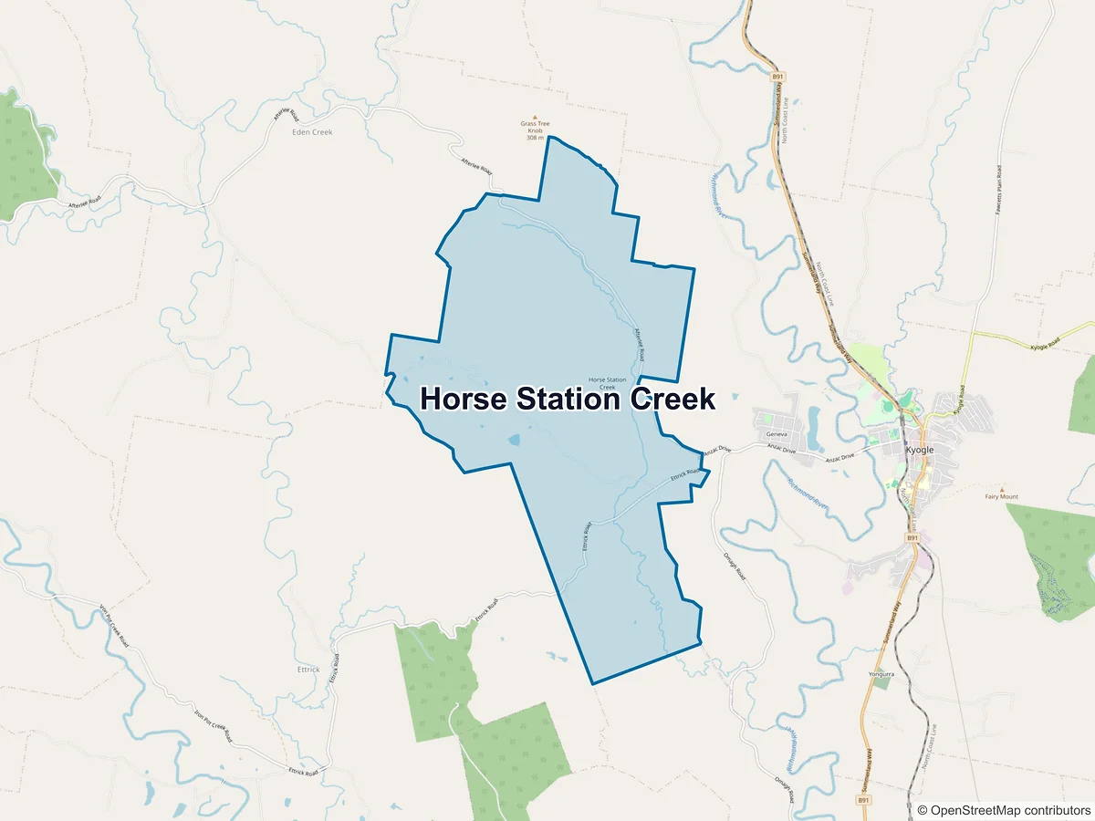 Map of Horse Station Creek, NSW, Australia