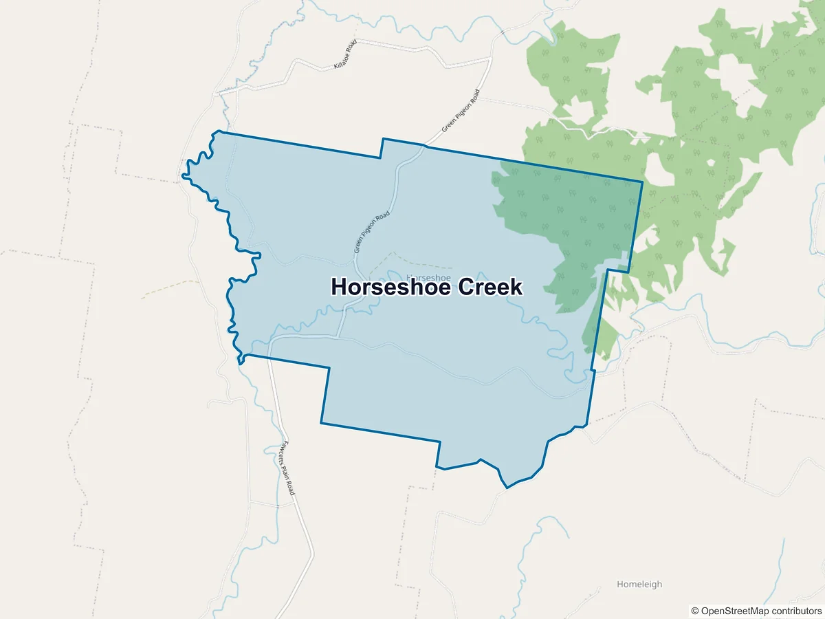 Map of Horseshoe Creek, NSW, Australia