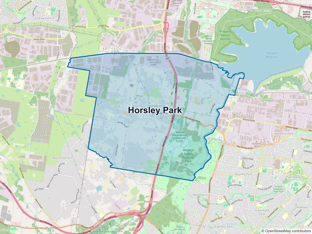 Map of Horsley Park, NSW, Australia