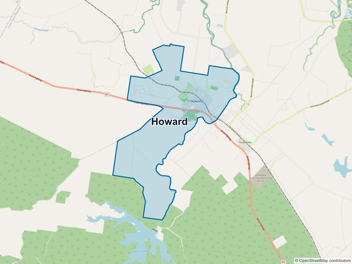 Map of Howard, QLD, Australia