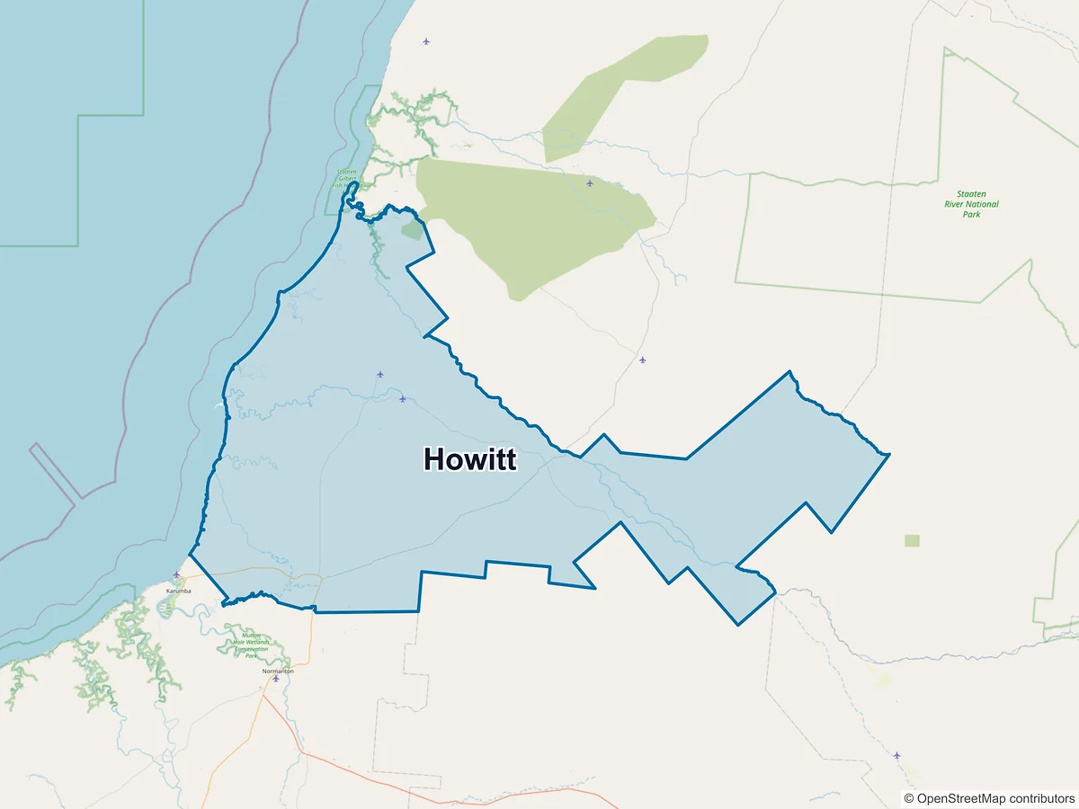 Map of Howitt, QLD, Australia
