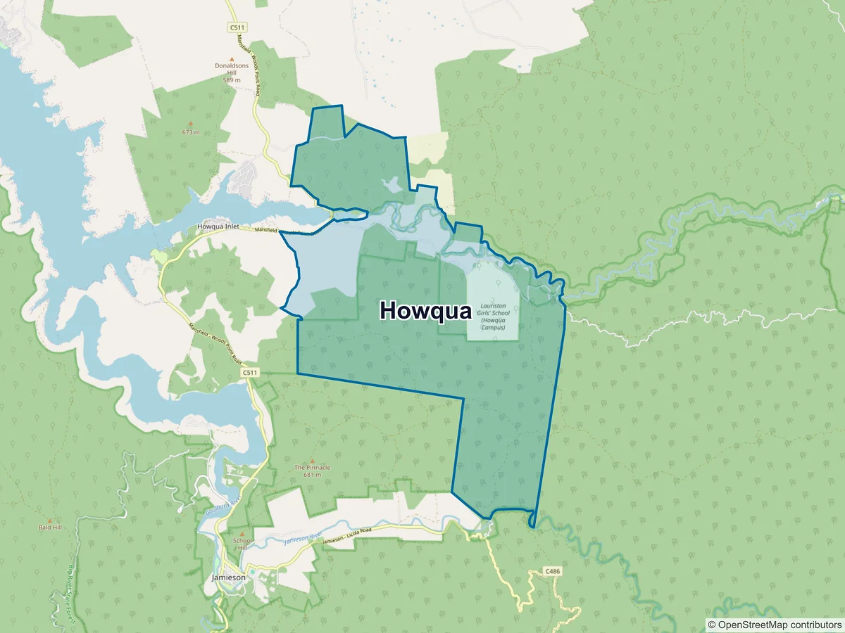Map of Howqua, VIC, Australia