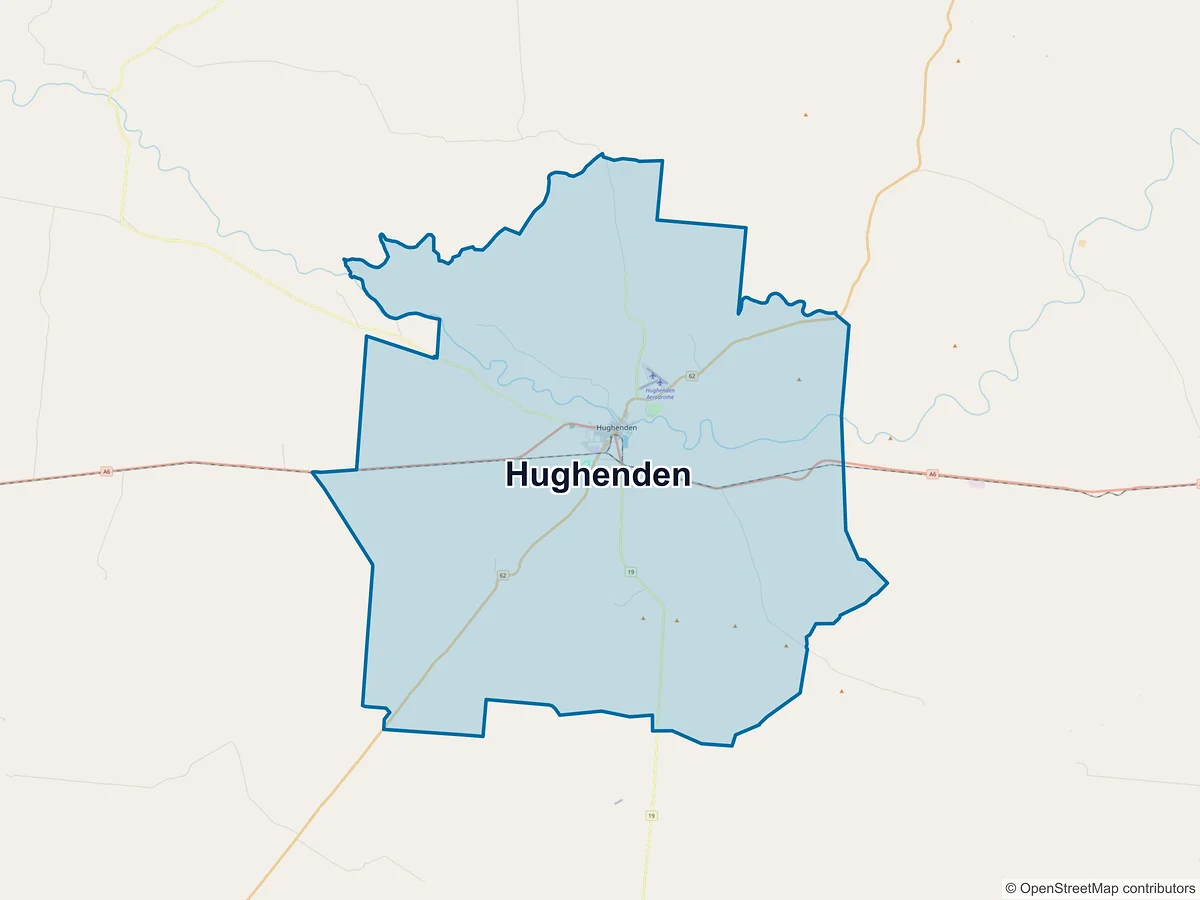 Map of Hughenden, QLD, Australia