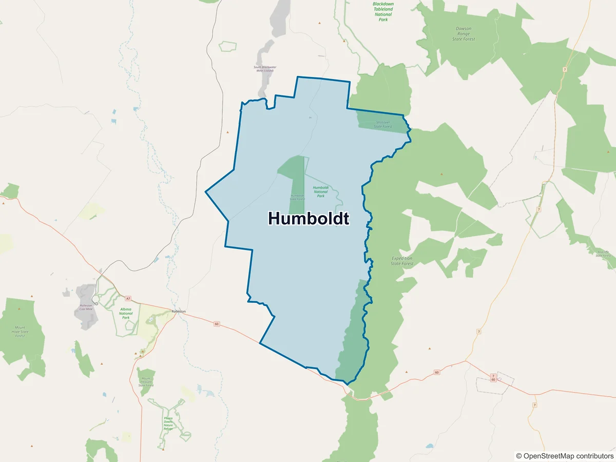 Map of Humboldt, QLD, Australia
