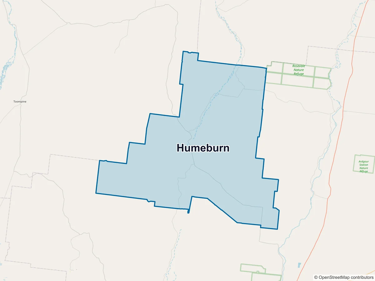 Map of Humeburn, QLD, Australia