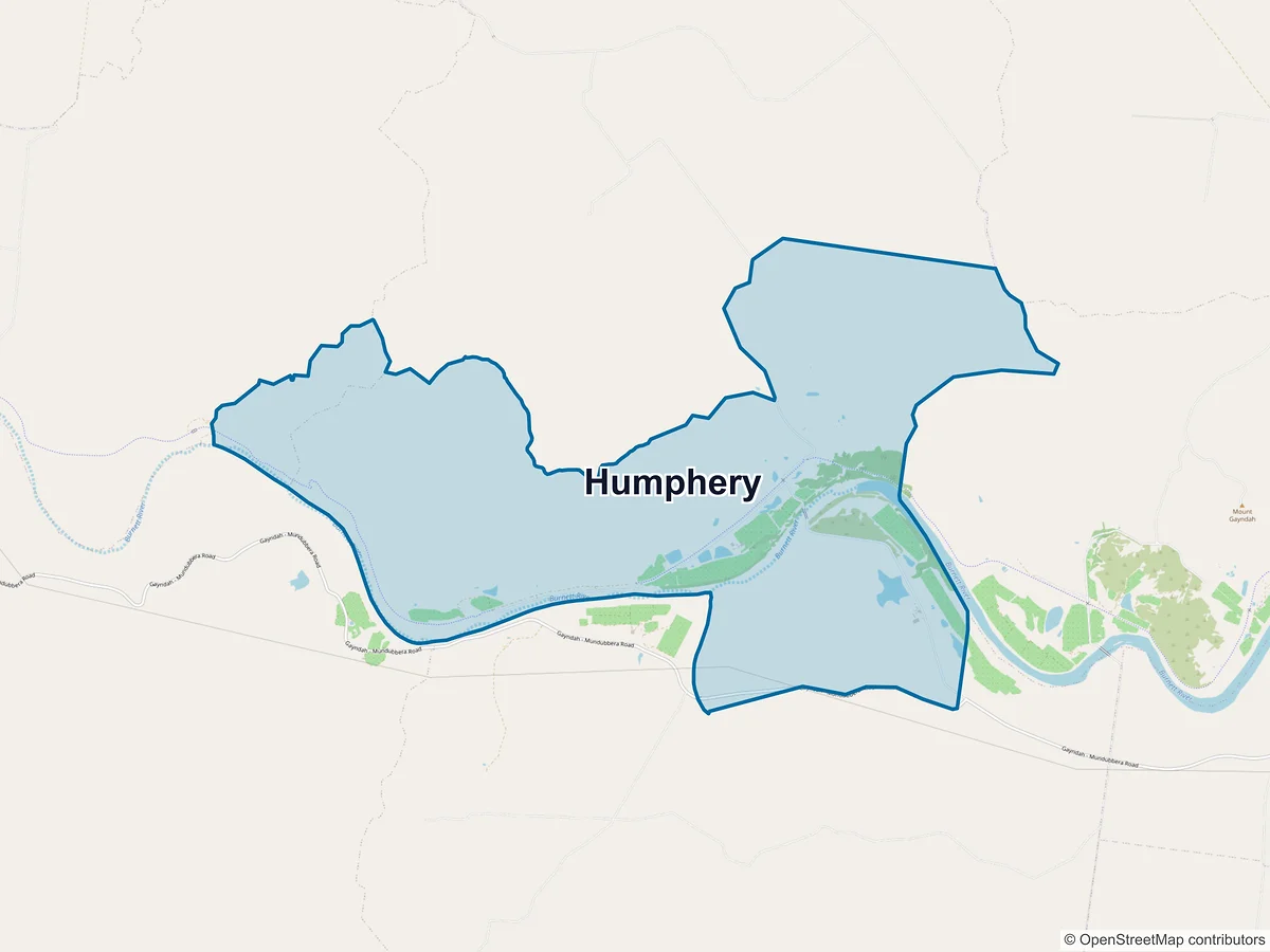 Map of Humphery, QLD, Australia