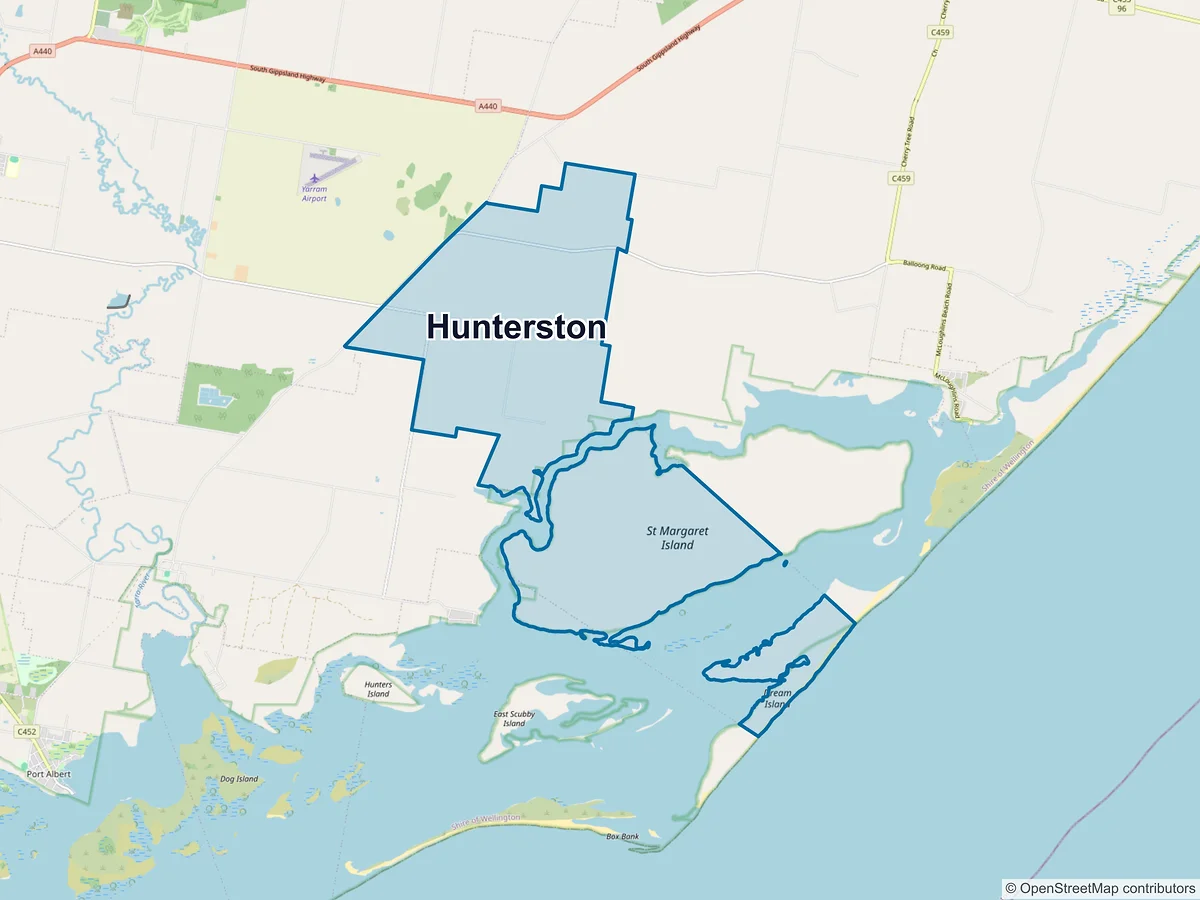 Map of Hunterston, VIC, Australia